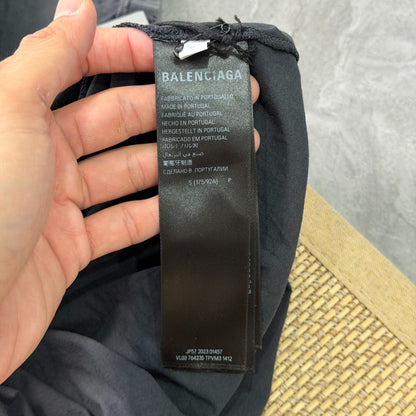 Balenciaga Black Washed Short Sleeve Tee