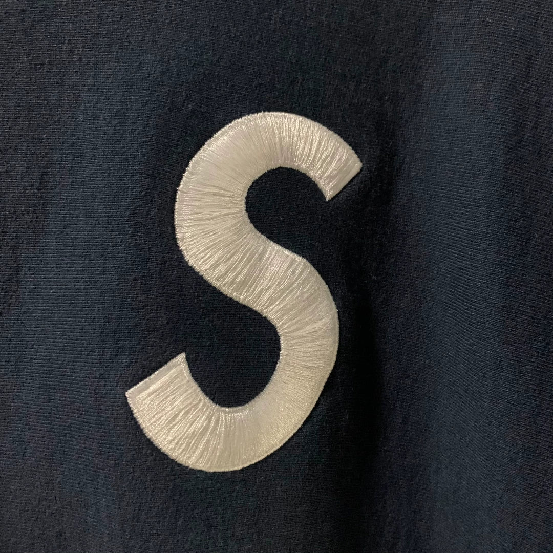 supreme sweatshirt navy blue size M