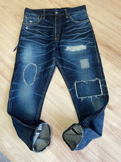 Vanquish Fragment Distressed Cropped Jeans
