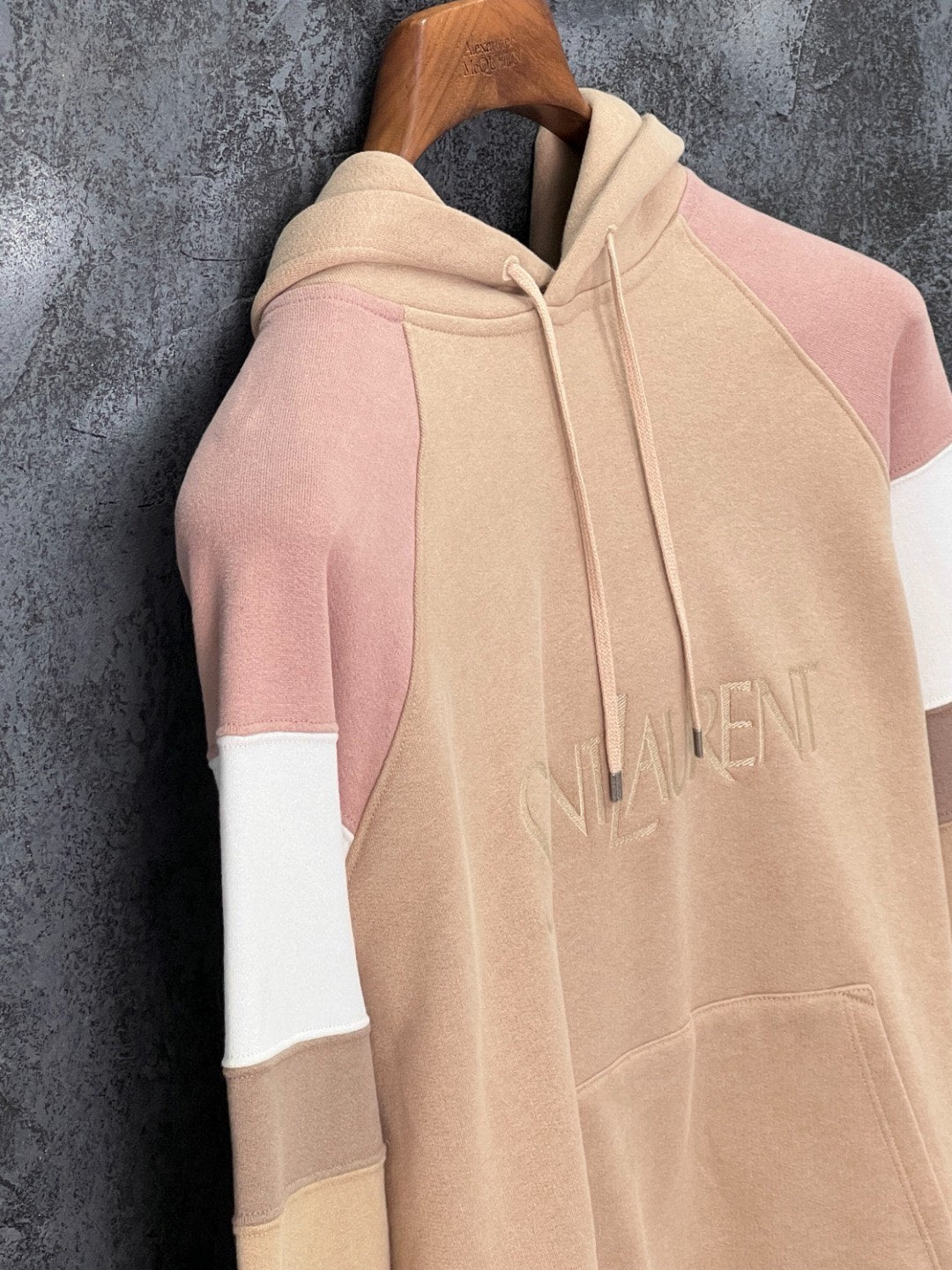SAINT LAURENT Embroidered Striped Hoodie