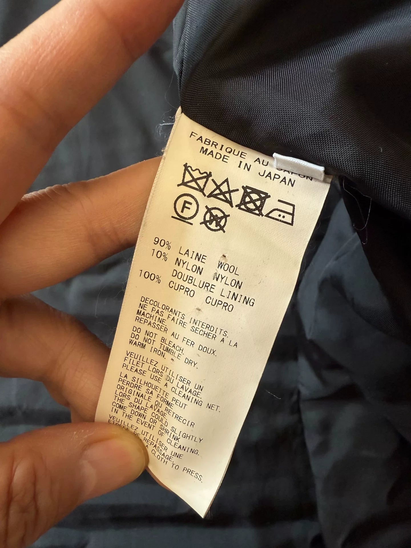 Yohji Yamamoto Wool Coat Size 2 Black Long