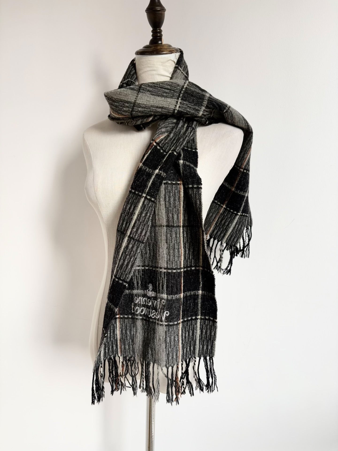 Vivienne Westwood Vintage Letter Embroidery Scarf
