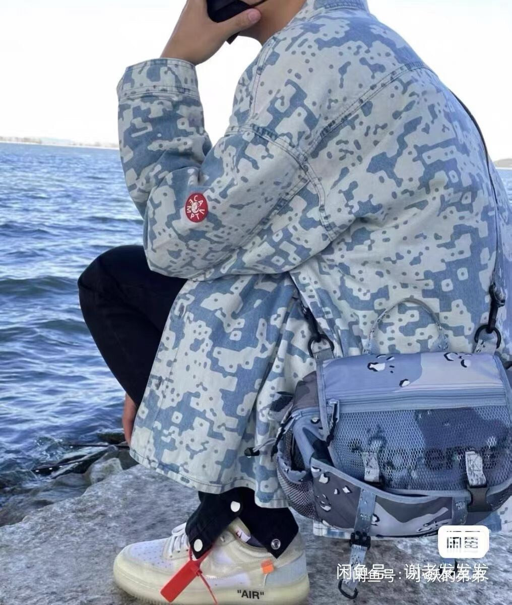 noise washed denim jacket by c.e cavempt