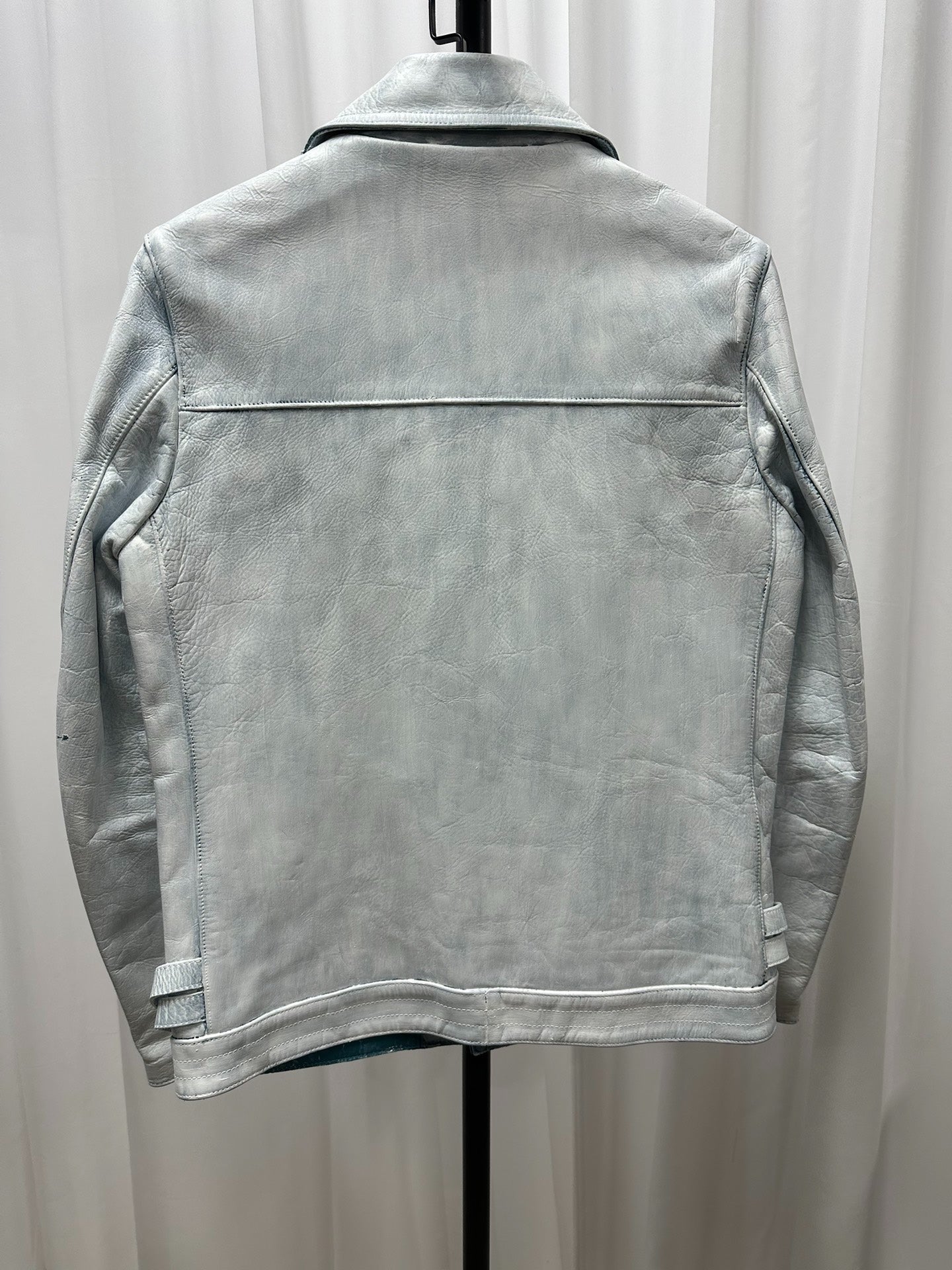 Undercover White Painted Leather Jacket