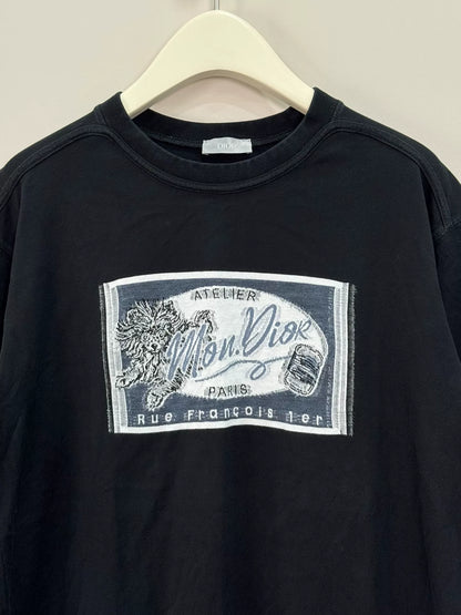 Dior Black Stamp Graphic Short Sleeve T-Shirt