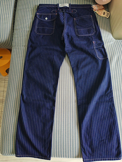 Freewheelers Striped Work Trousers Size 32