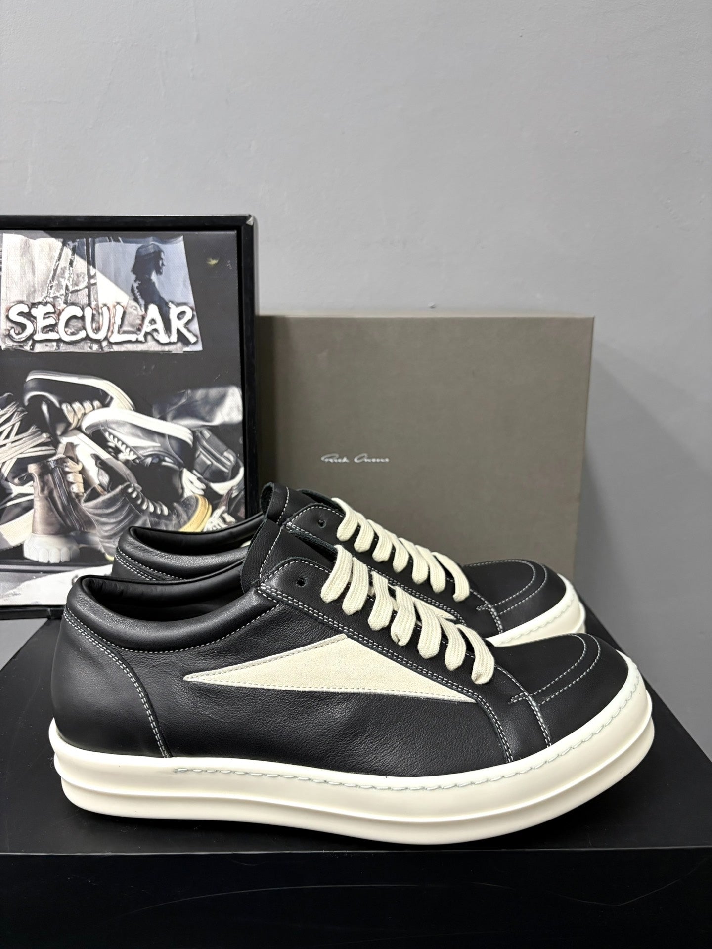 Rick Owens Leather Classic Sneakers