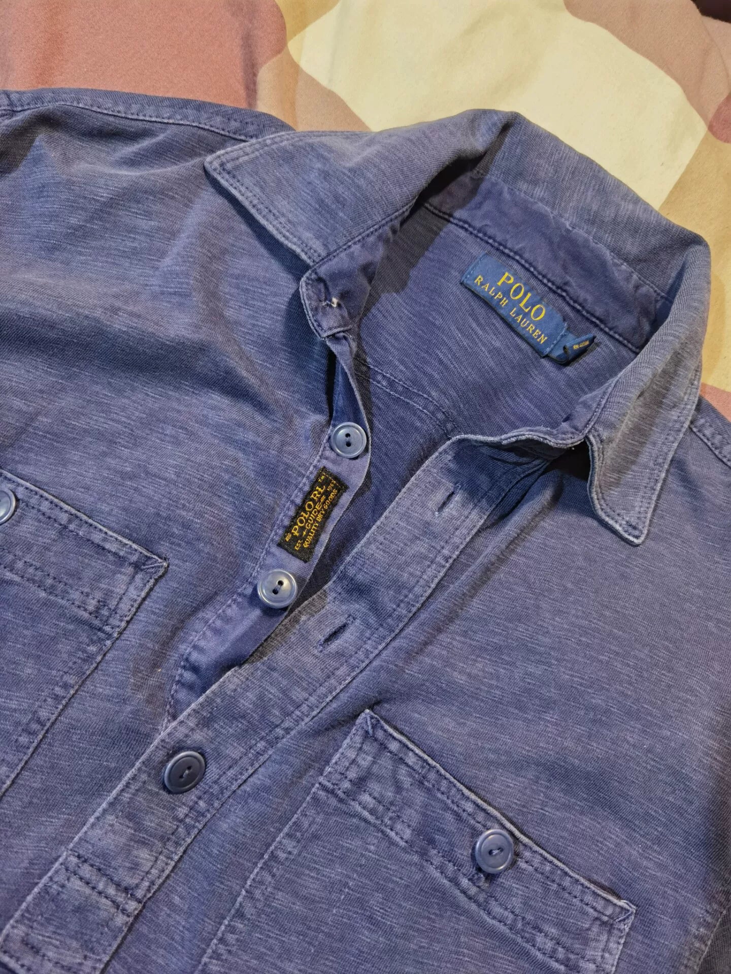 RRL Ralph Lauren Vintage Indigo Washed Long Sleeve Shirt