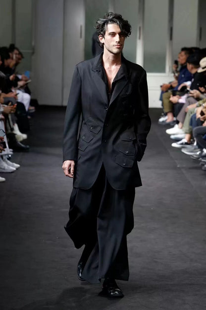 Yohji Yamamoto S/S 2019 Wool Suspender Pants
