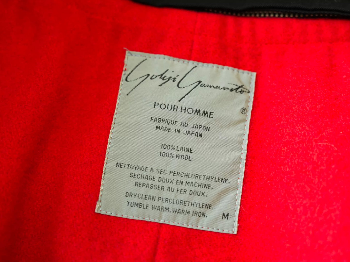 detachable black coat by yohji yamamoto