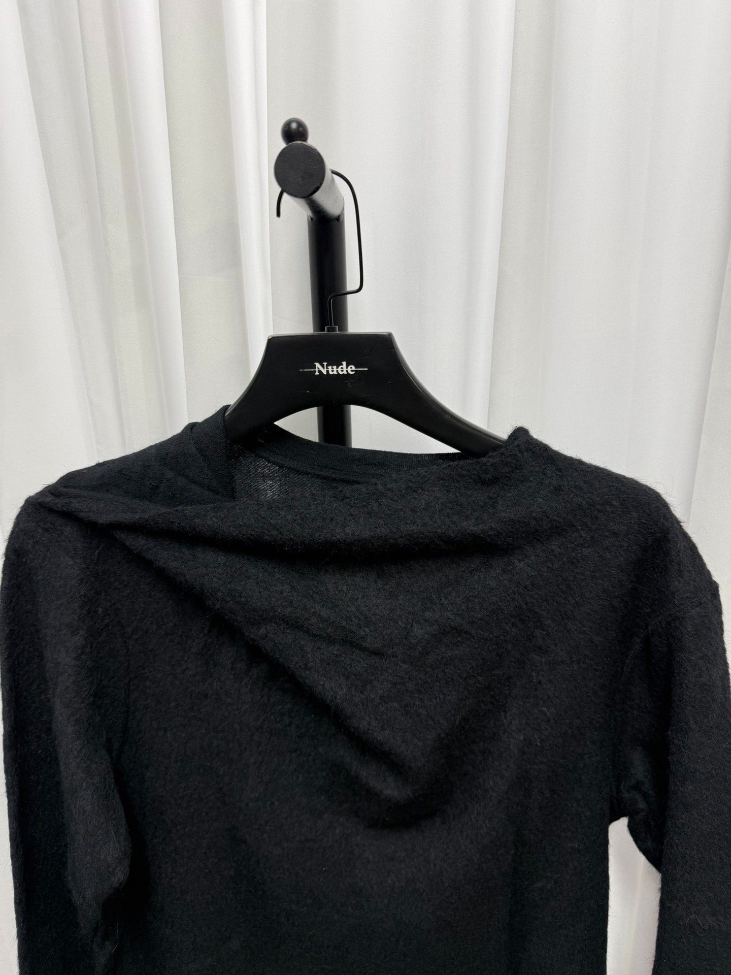Julius 7 Plush Scarf Collar Longsleeve