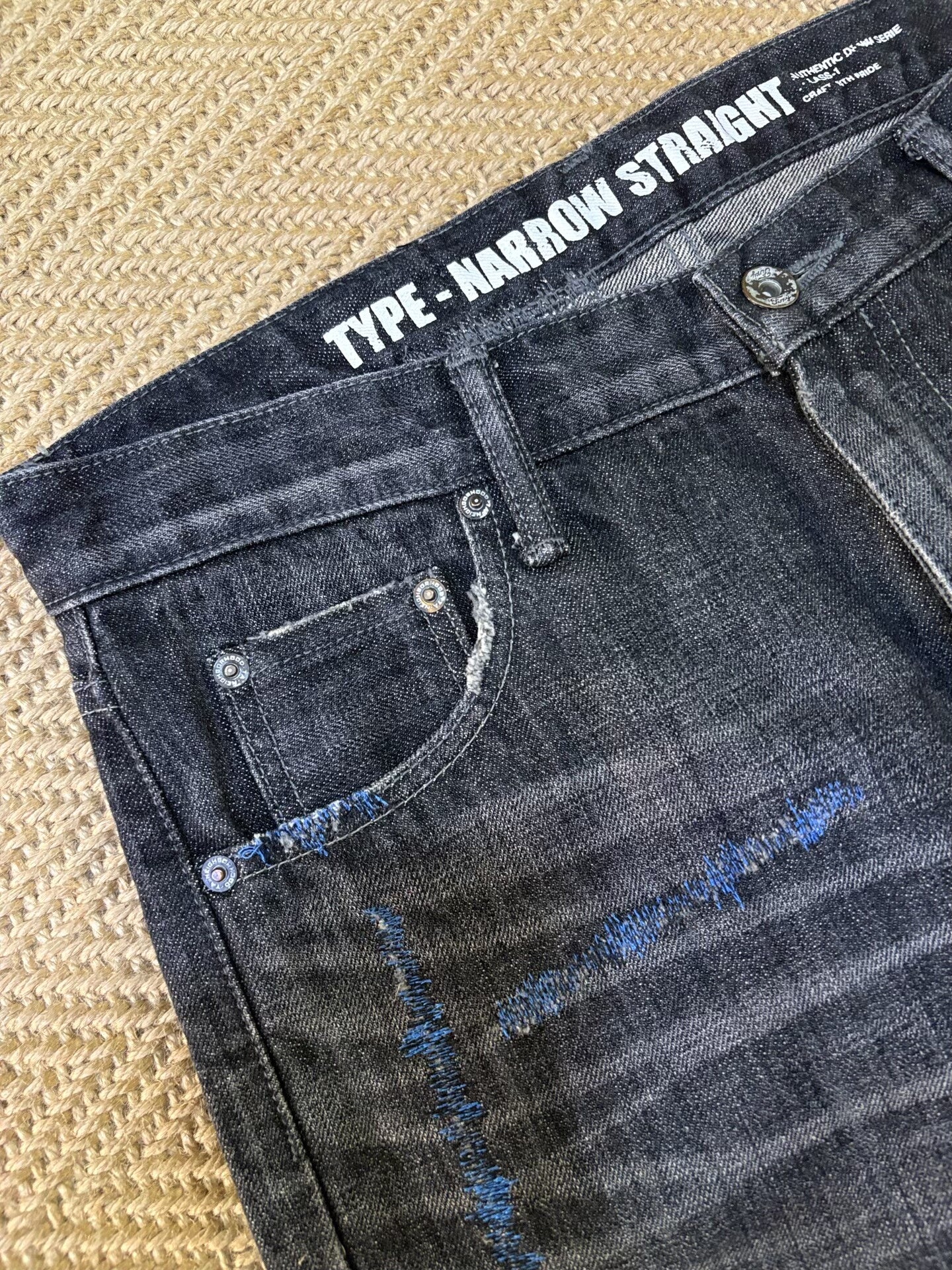 Neighborhood Blue Knife Cut Denim Pants