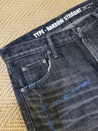 Neighborhood Blue Knife Cut Denim Pants