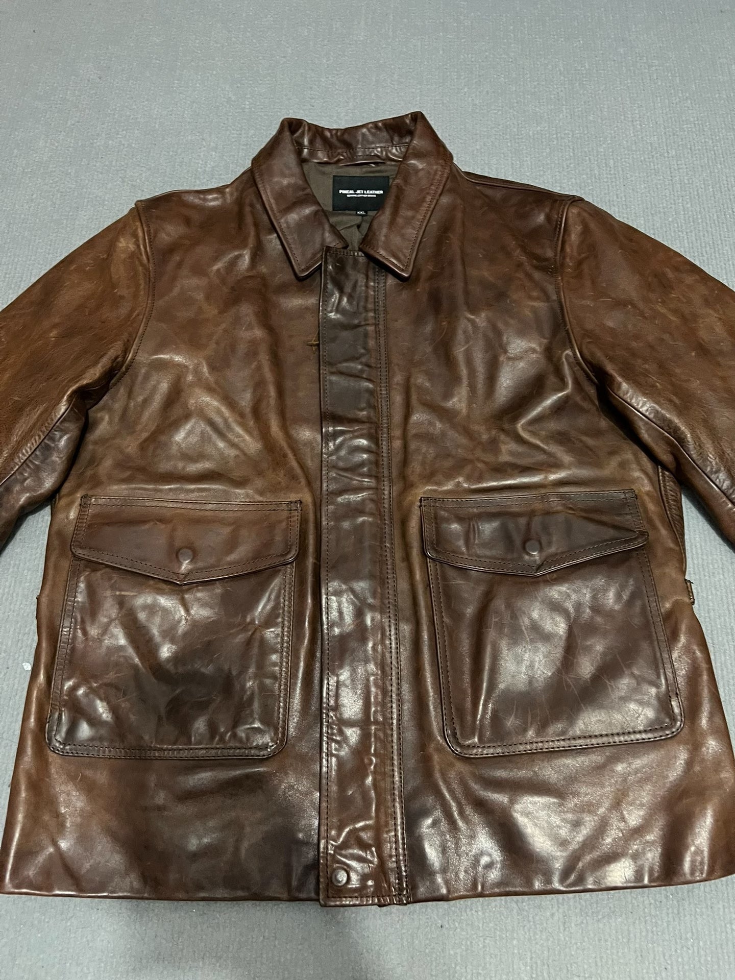 Vintage Oil Wax Horse Leather Jacket