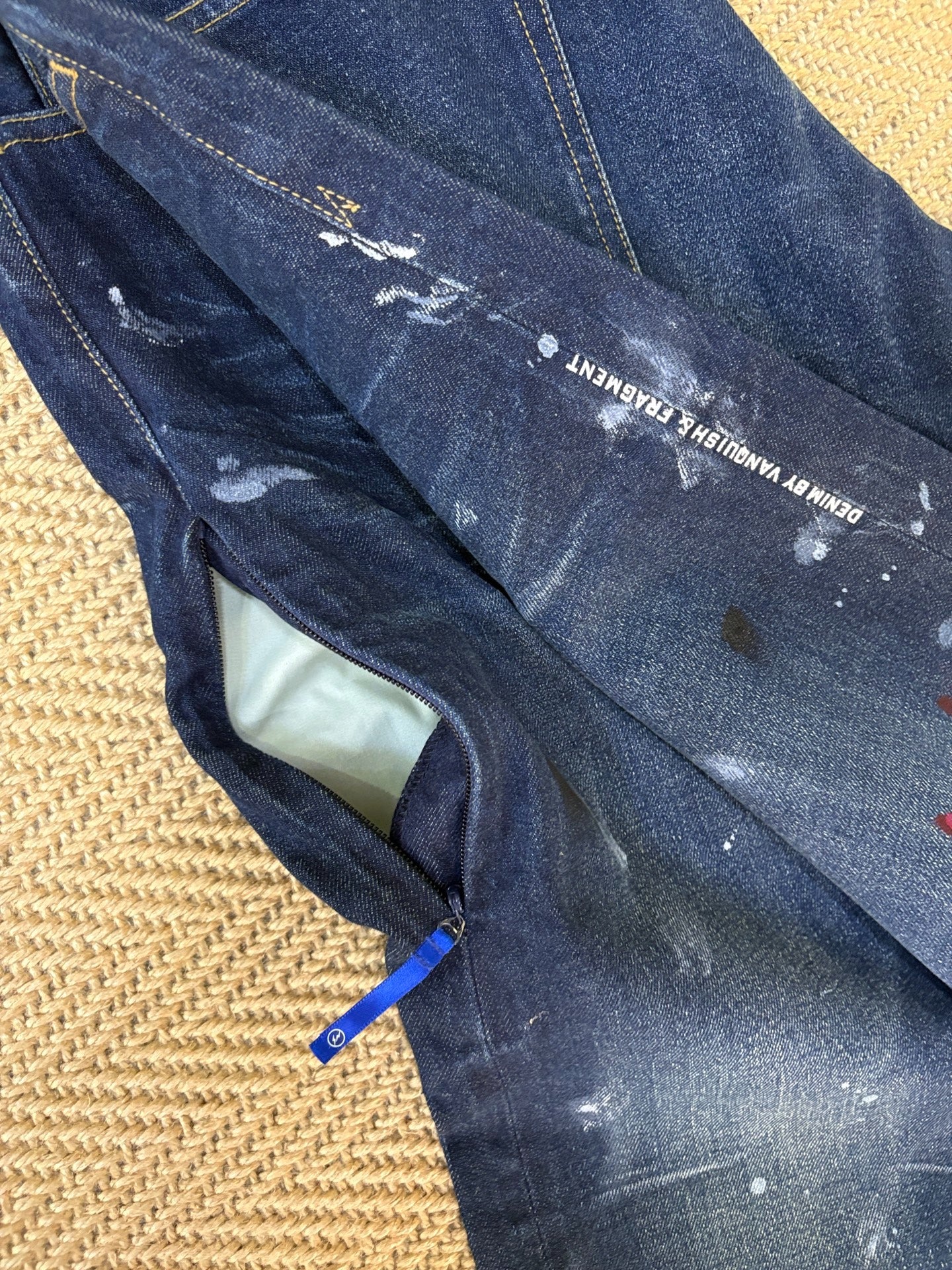 Denim by Vanquish & Fragment Lightning Splatter Jeans