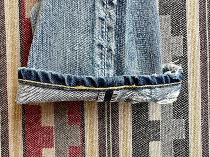 distressed blue denim jeans by Prps