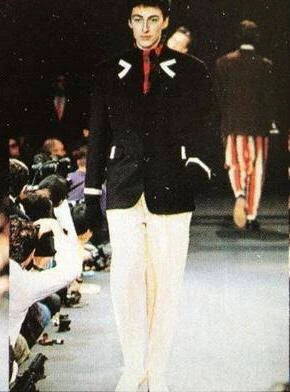 Yohji Yamamoto Striped Runway Coat