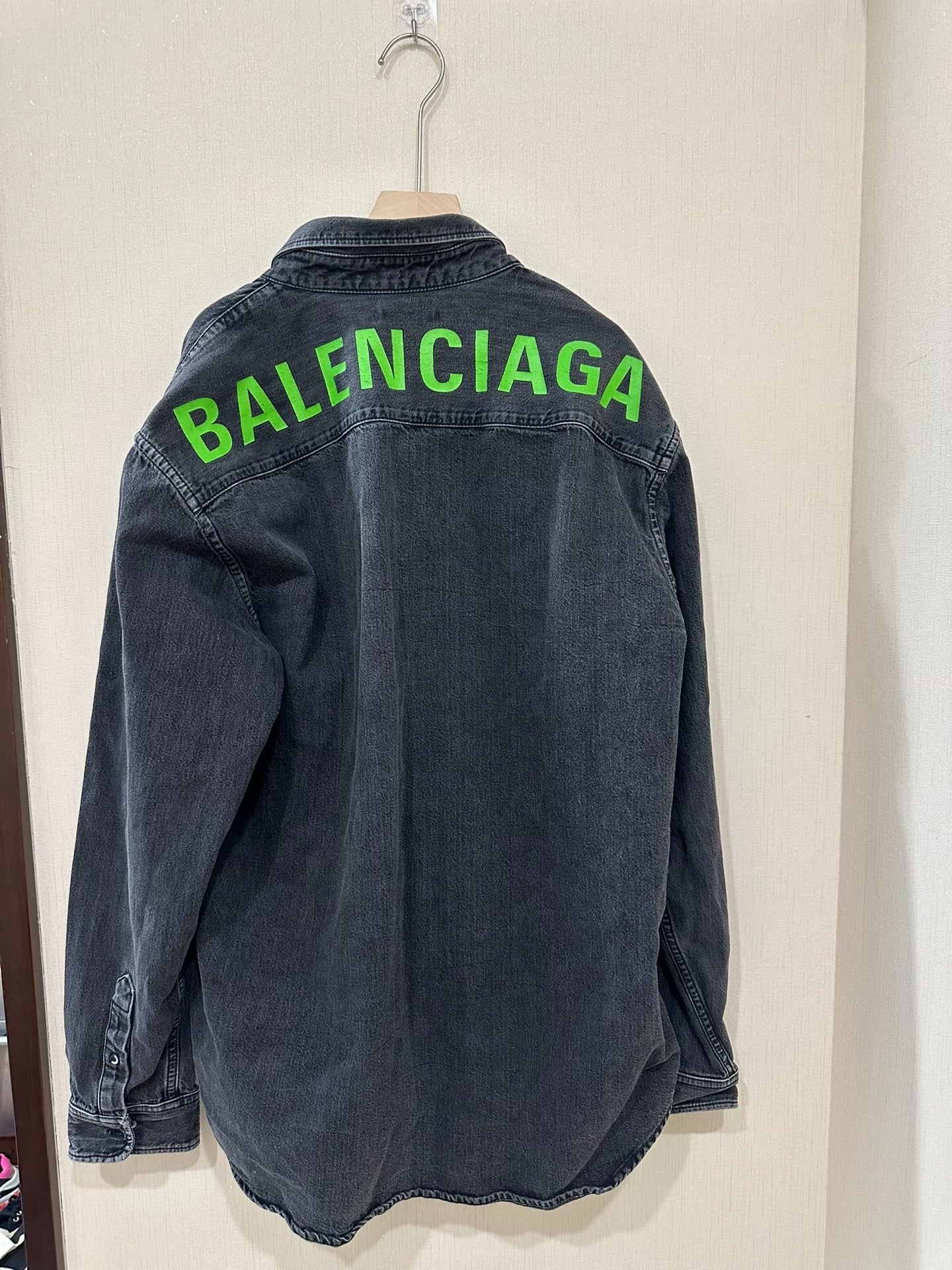 Balenciaga Distressed Denim Shirt Jacket