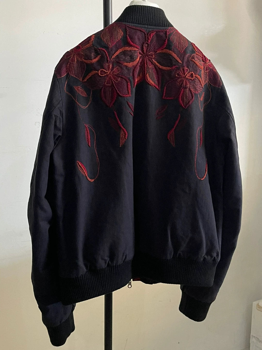 dries van noten floral embroidery bomber jacket