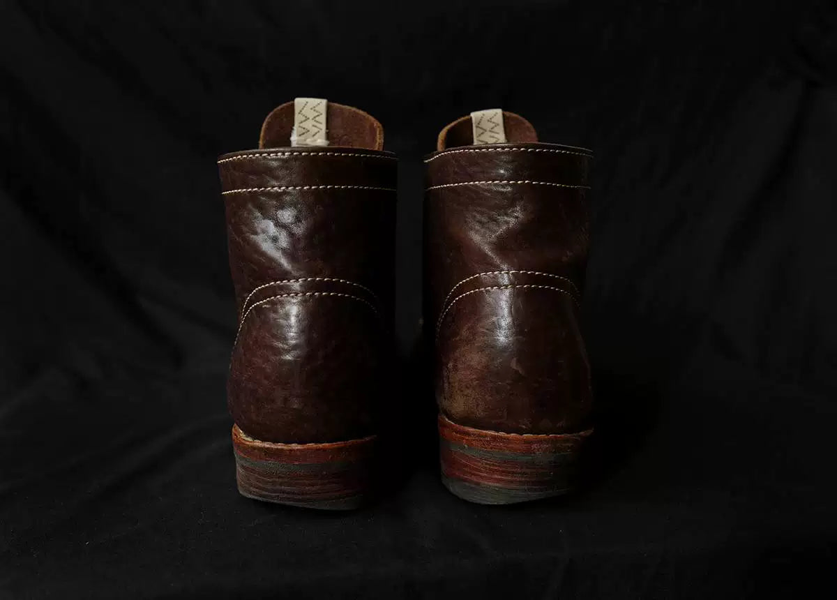 visvim brigadier boots deep brown leather