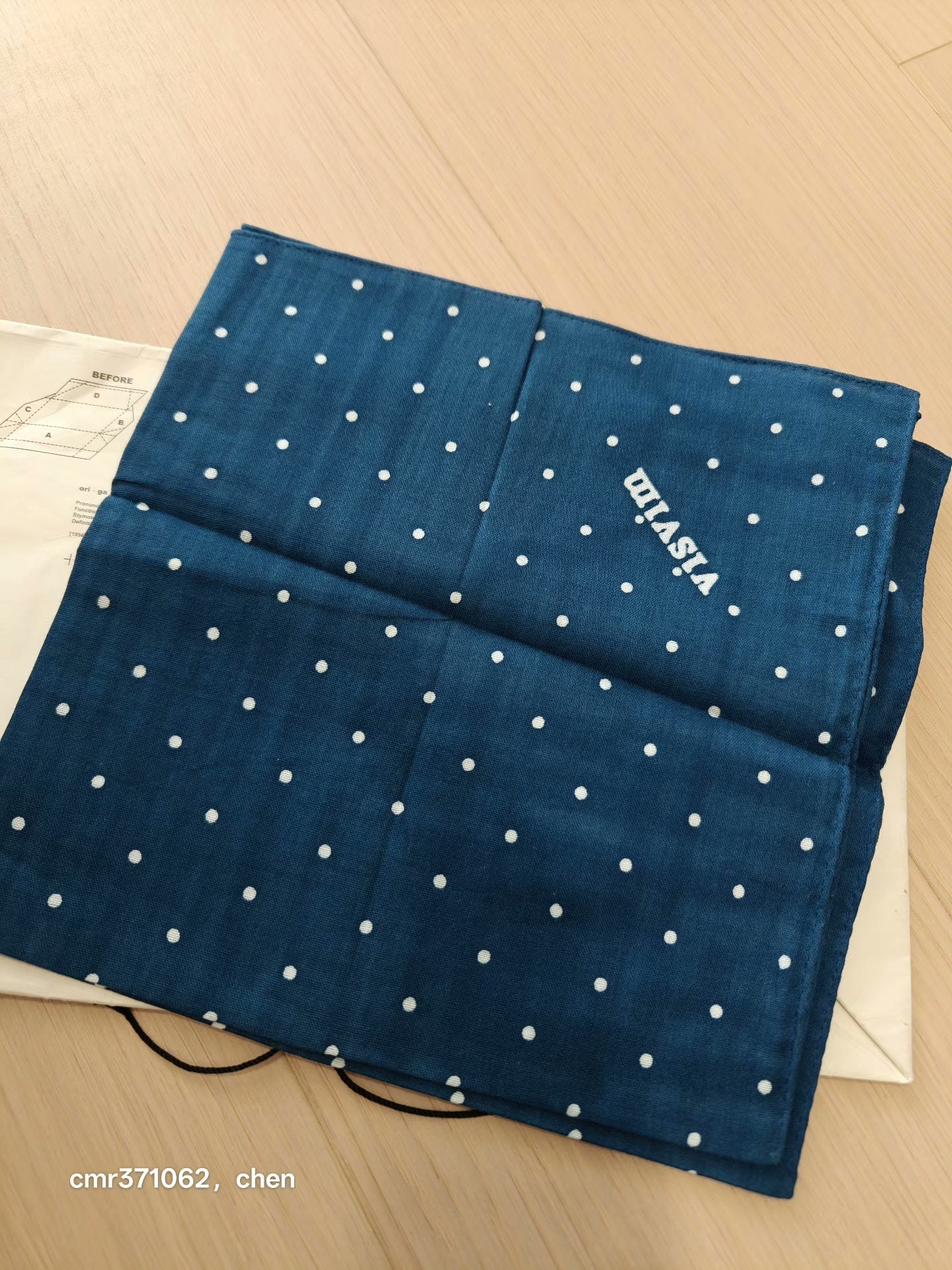 visvim Blue Polka Dot Bandana 50x50cm