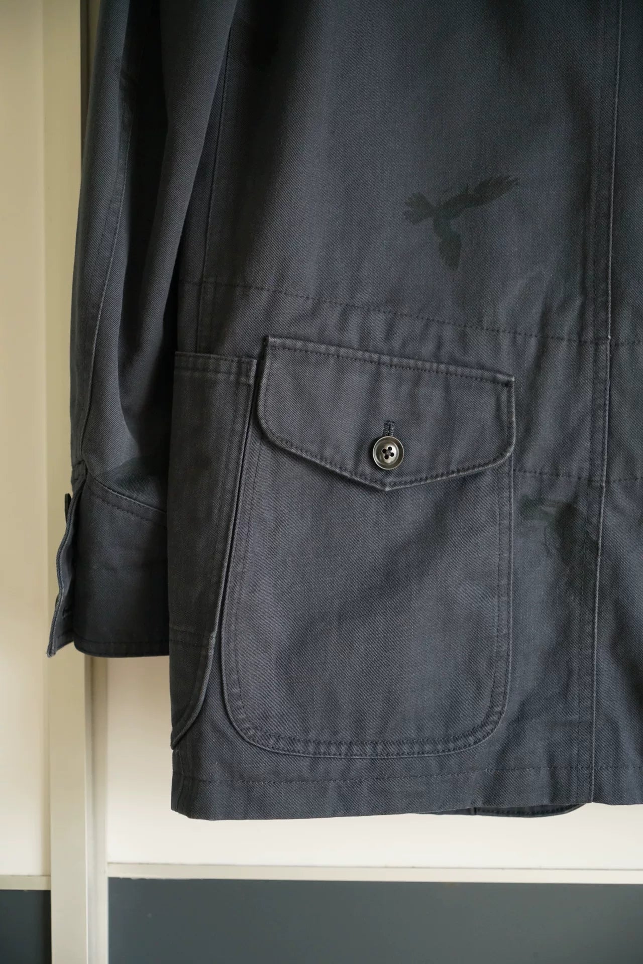 Yohji Yamamoto Raven Print Suit Jacket