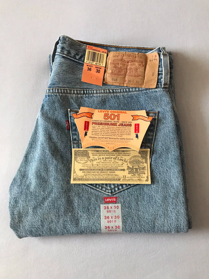 Levi's 501 Washed Blue Jeans W36L30