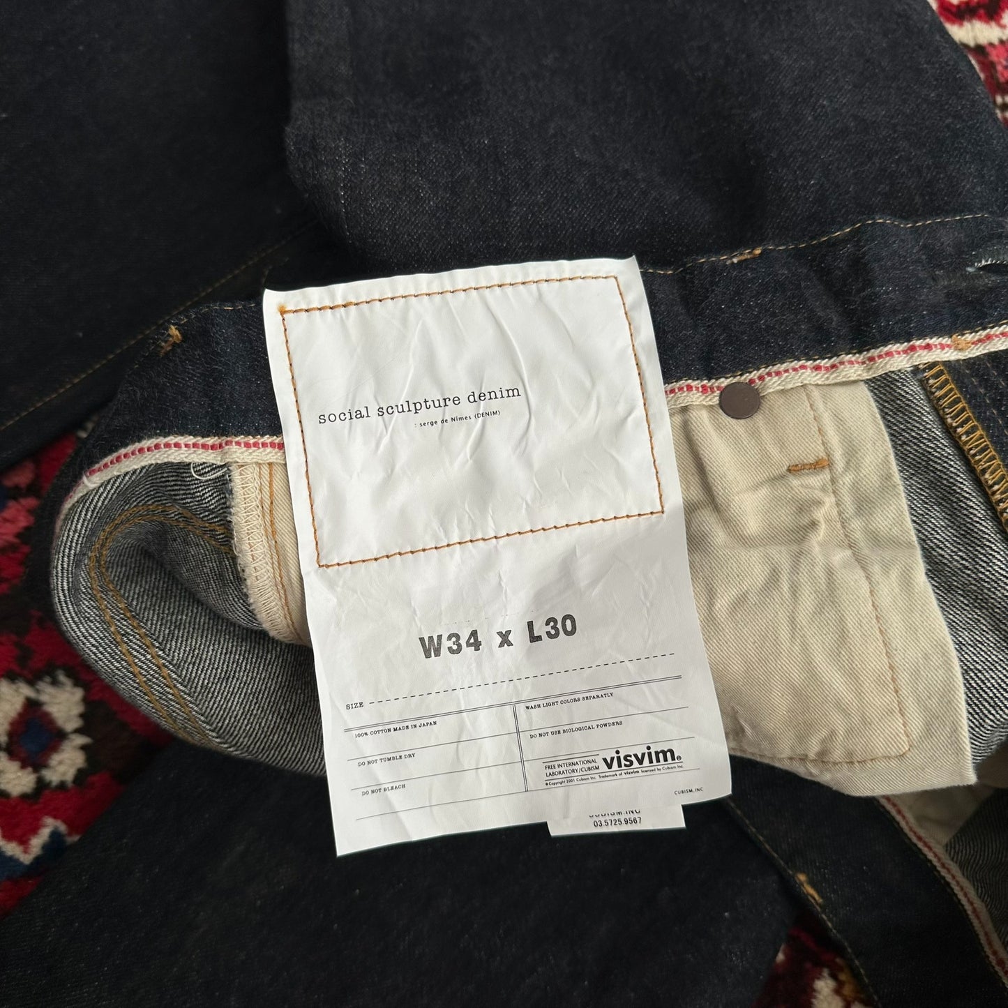 visvim mud-dyed denim pants w34l30