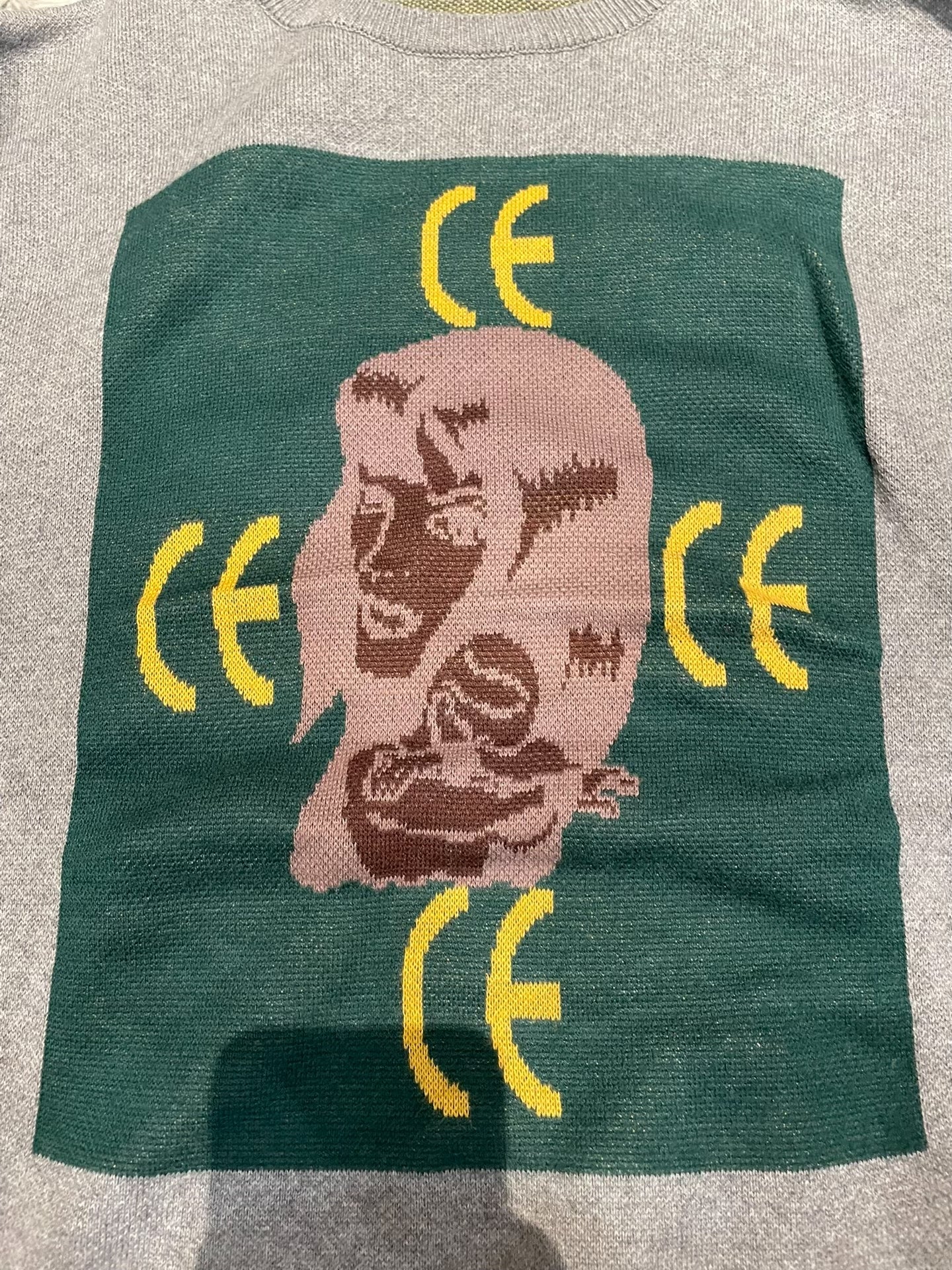 C.E/CAVEMPT Gray Knit Sweater