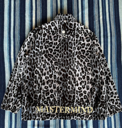 leopard print embroidered velvet jacket MMJ