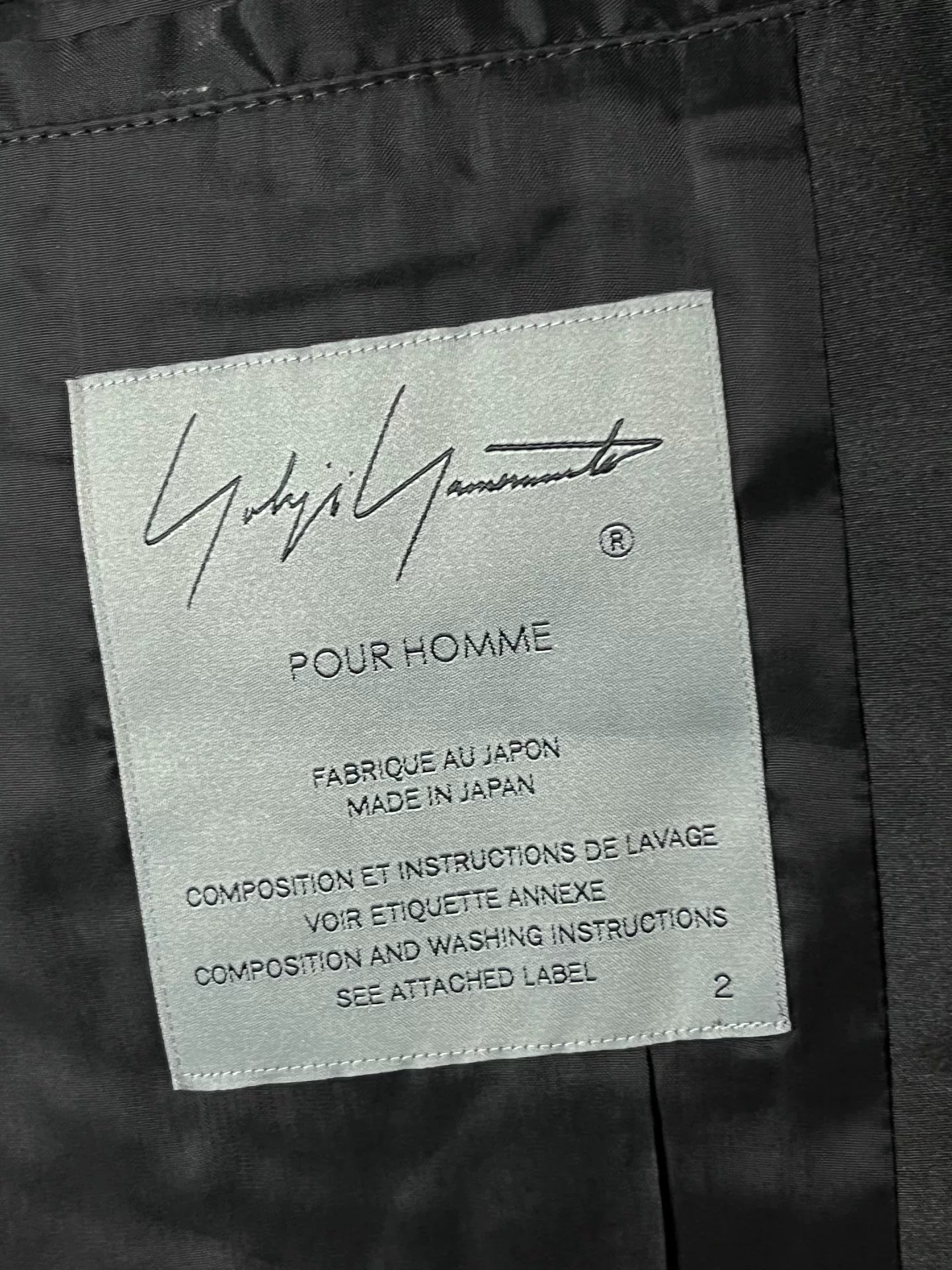 Yohji Yamamoto Black Suited Jacket