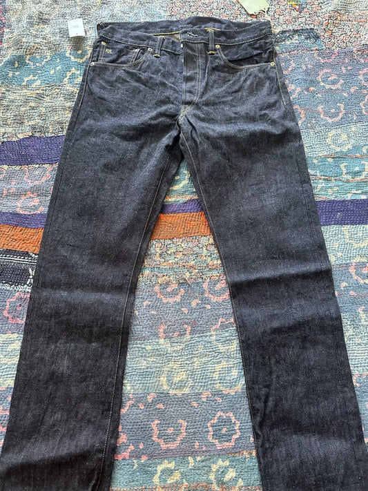 rrl slim fit black denim jeans