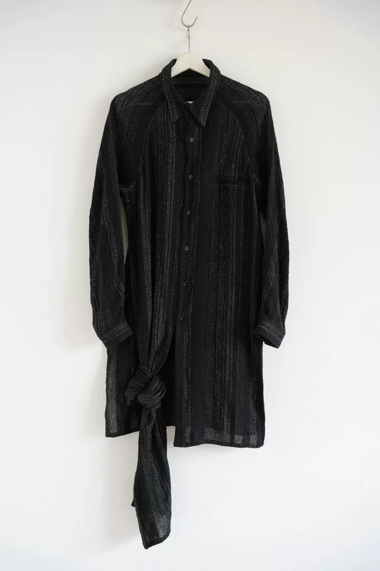 yohji yamamoto twisted long shirt