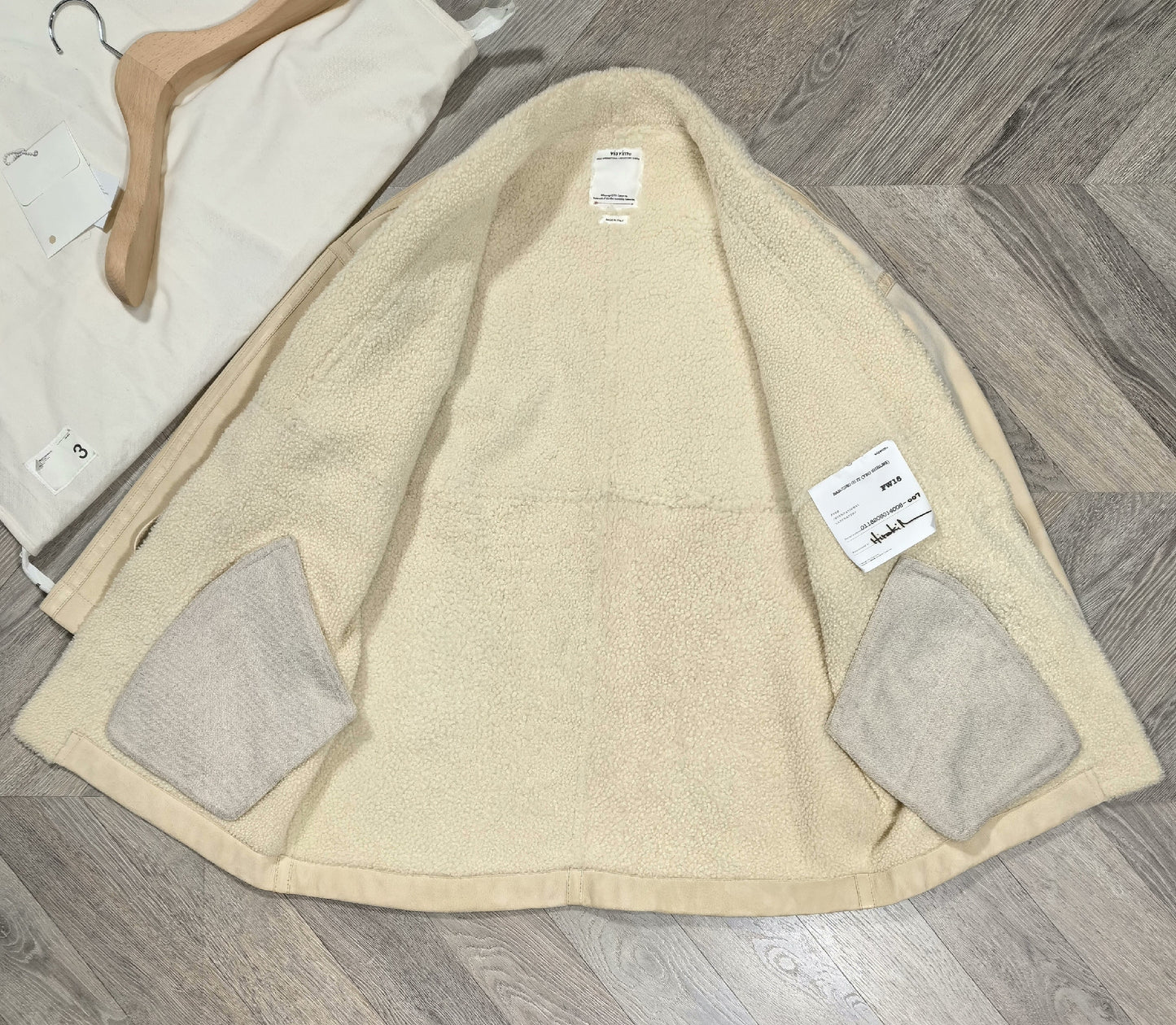visvim sanjuro gi outerwear in ivory