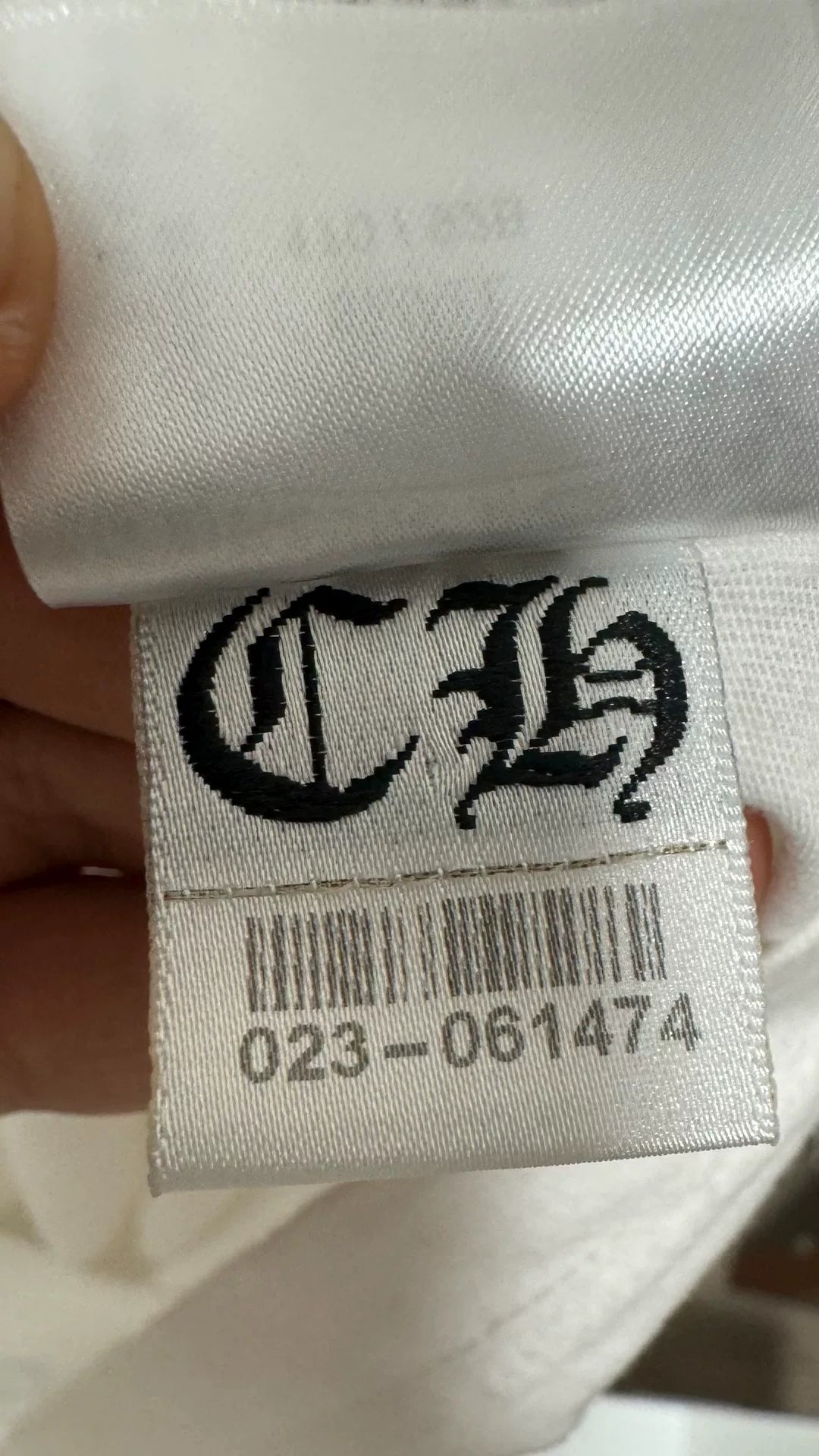 chrome hearts white pocket t-shirt with gradient