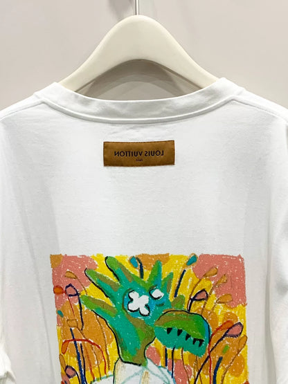 louis vuitton graffiti dinosaur short sleeve XXL