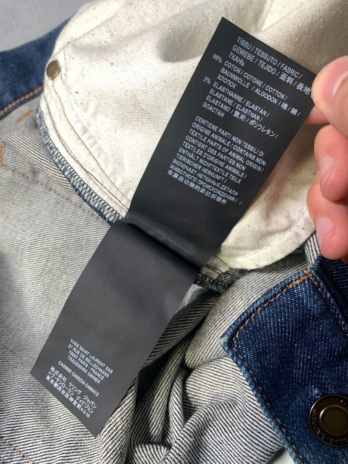Saint Laurent Ripped Slim Low-Rise Jeans