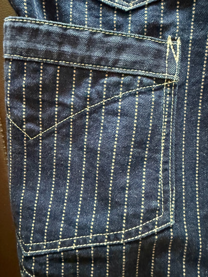 Freewheelers Striped Denim Vest Size 40