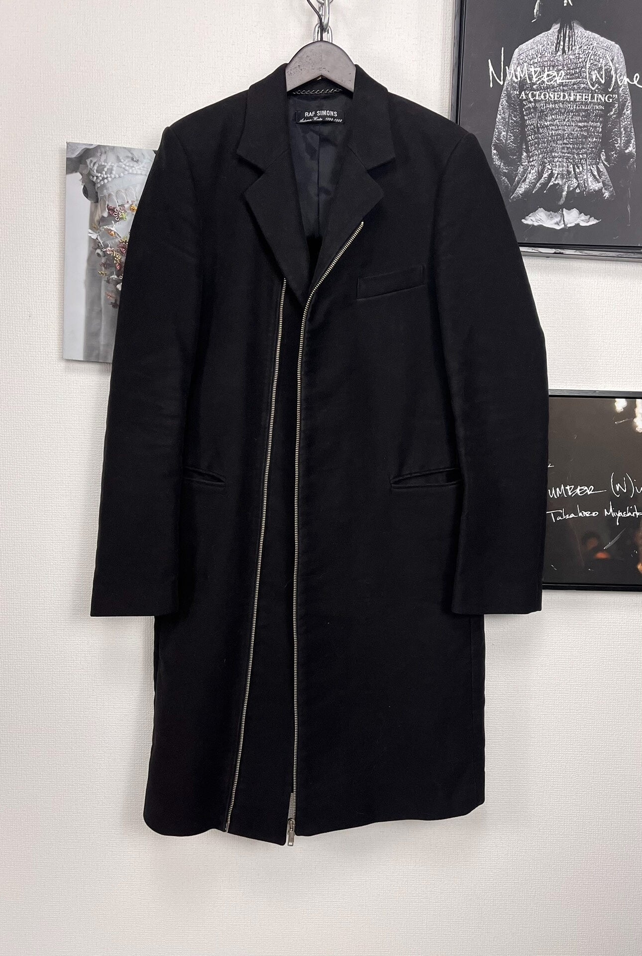 raf simons 98aw 1998-1999 black coat