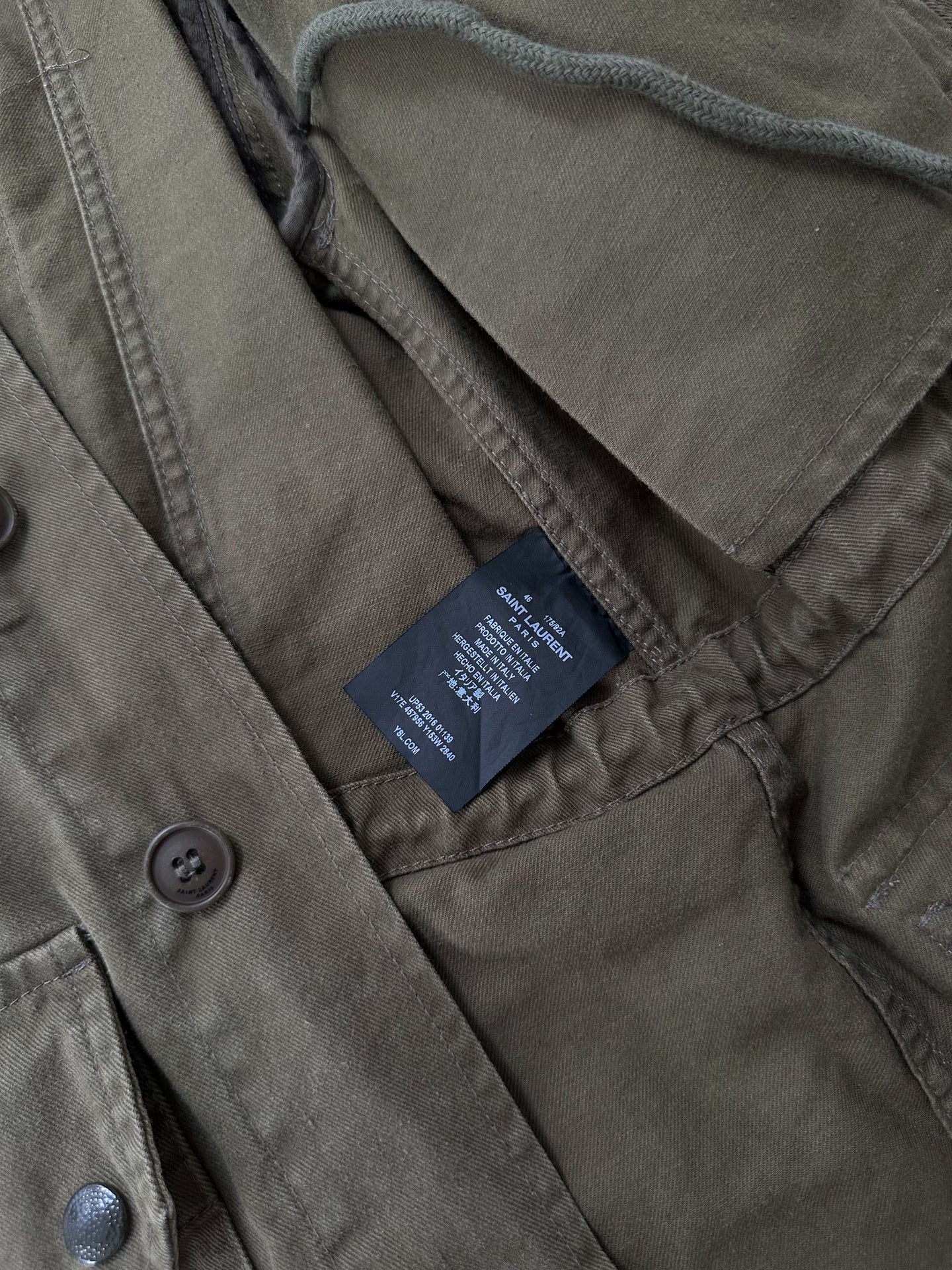 Saint Laurent Olive Green Shark Jacket