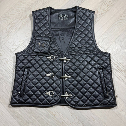 Thug Club Quilted Leather Vest