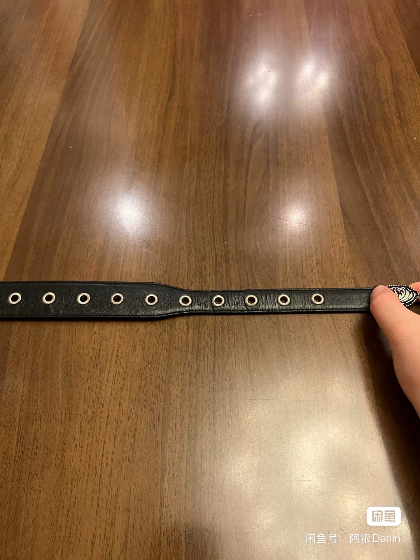 saint laurent decorative narrow leather belt