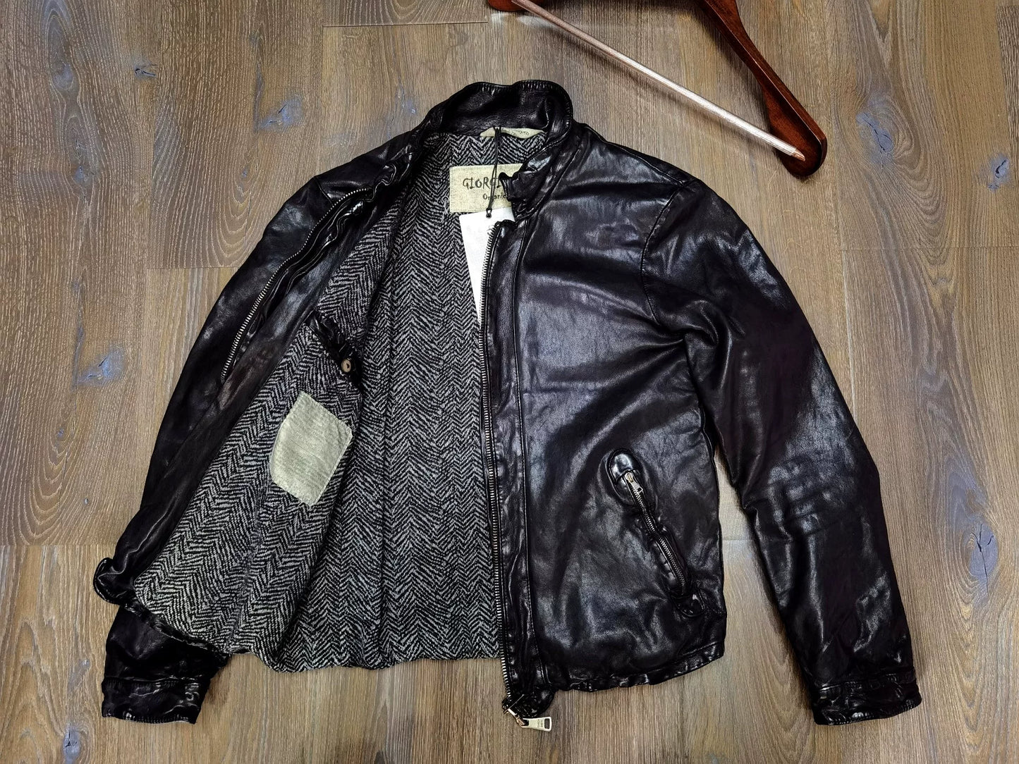 Giorgio Brato Leather Jacket Size 48