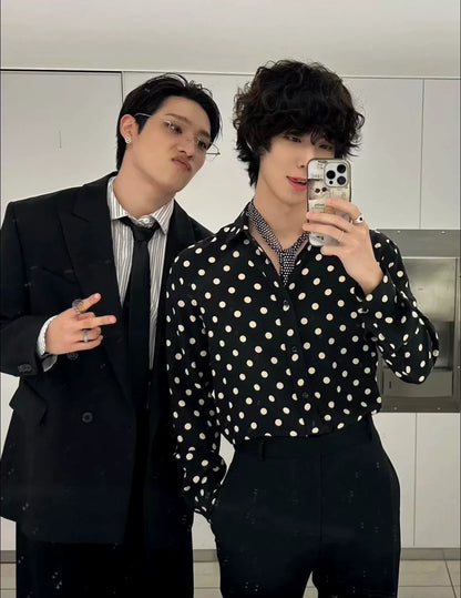 Saint Laurent Polka Dot Shirt by Hedi Slimane