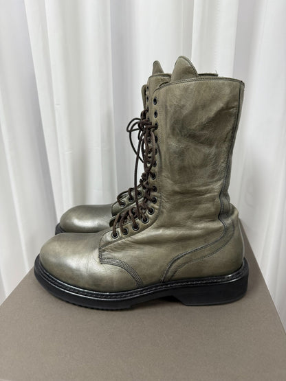 rick owens stylish combat boots, size 41