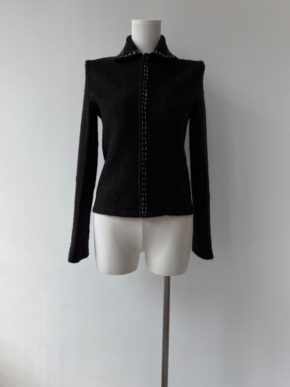yohji yamamoto y's wool coat with buttons