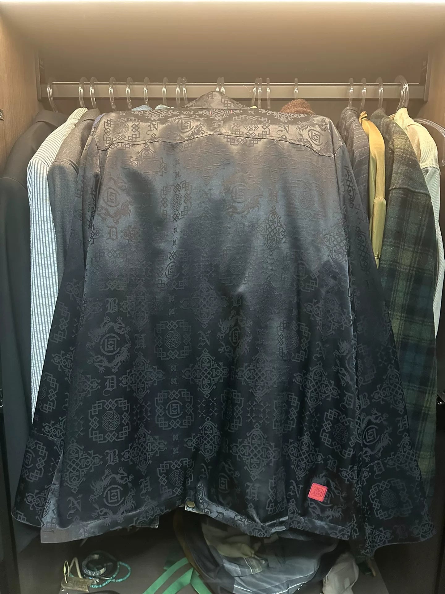 CLOT x Neighborhood Black Silk Jacket