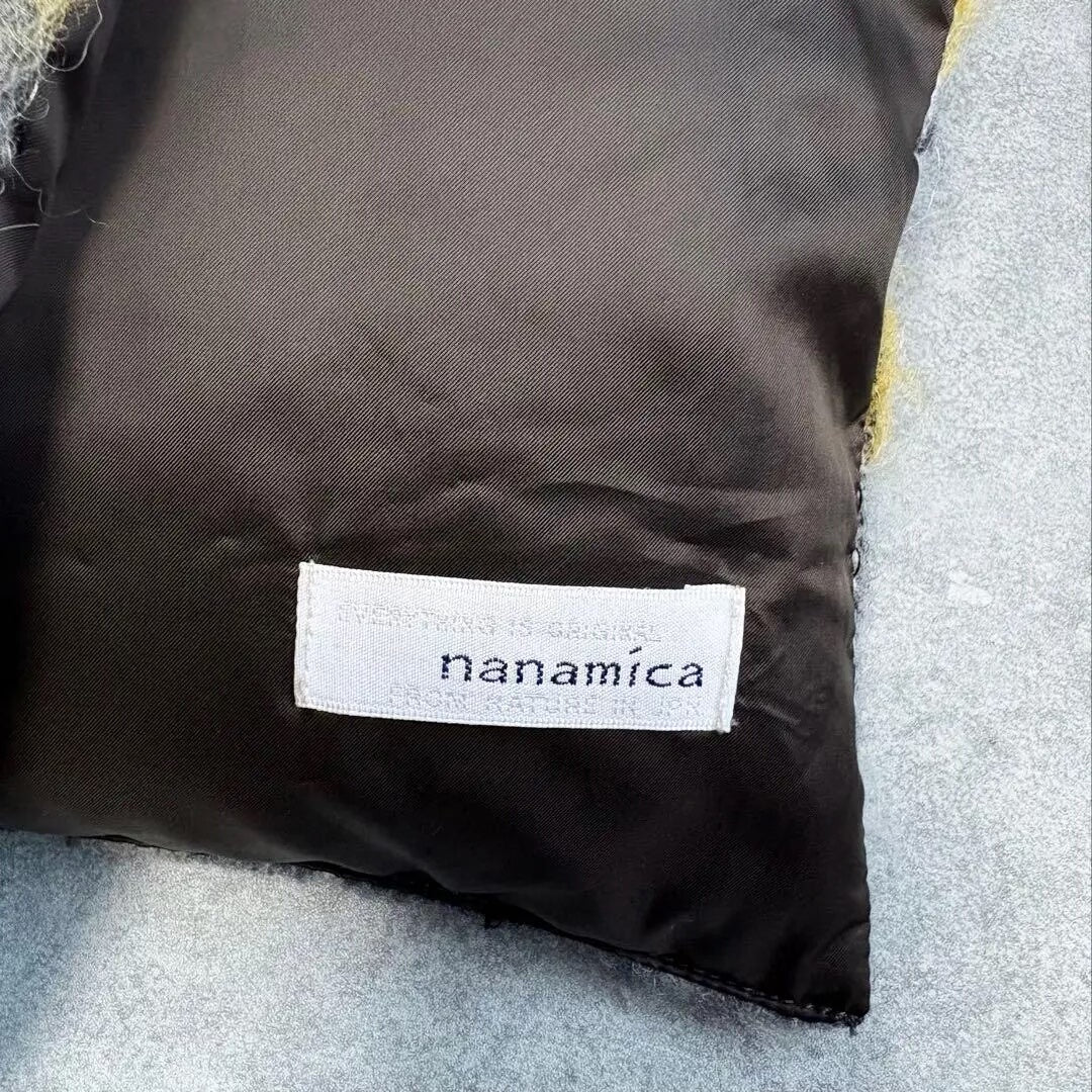 nanamica scarf plaid black and yellow