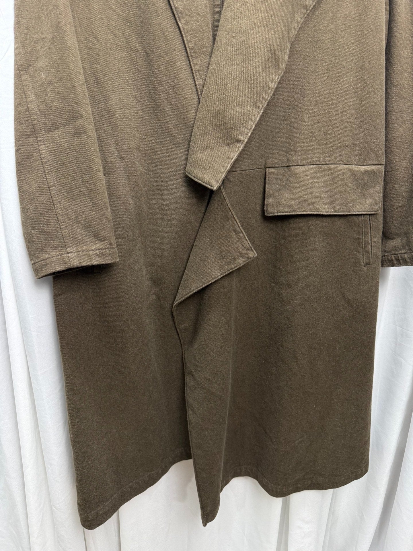 Yohji Yamamoto Y's Distressed Washed Coat