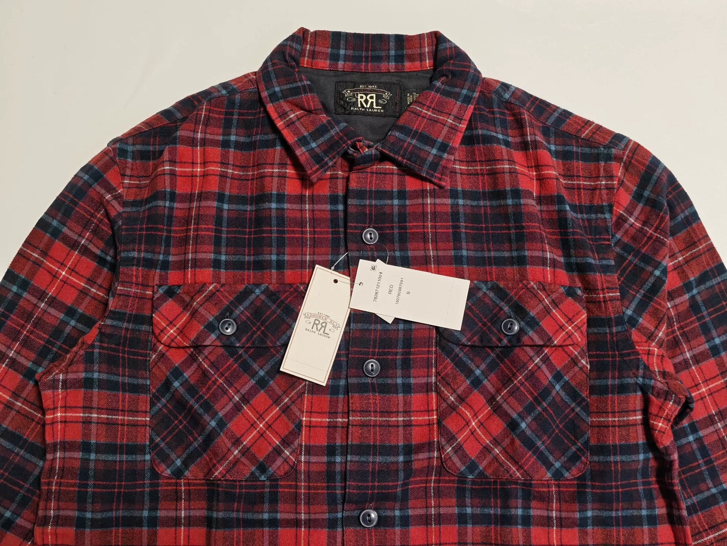 Ralph Lauren RRL Red Black Plaid Shirt